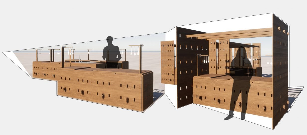 La cocina de Ayca M Aydin se ha elaborado a partir de paneles de madera contrachapada de abedul. 
