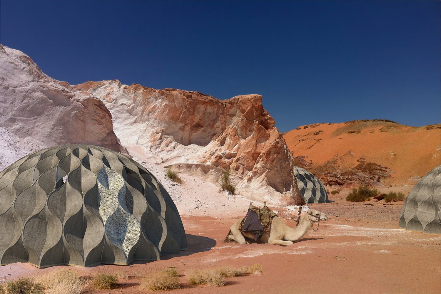Weaving a Home 2020 - Rendering in Desert Environment, Jordan