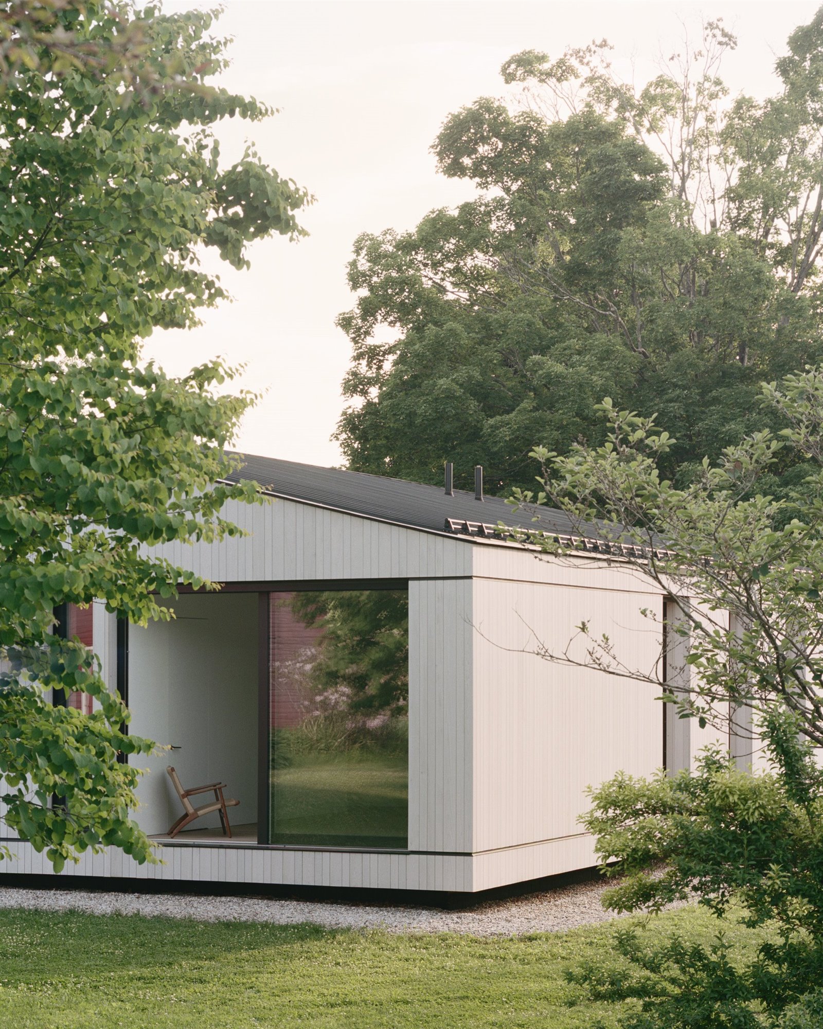 Casa con fachadas de madear