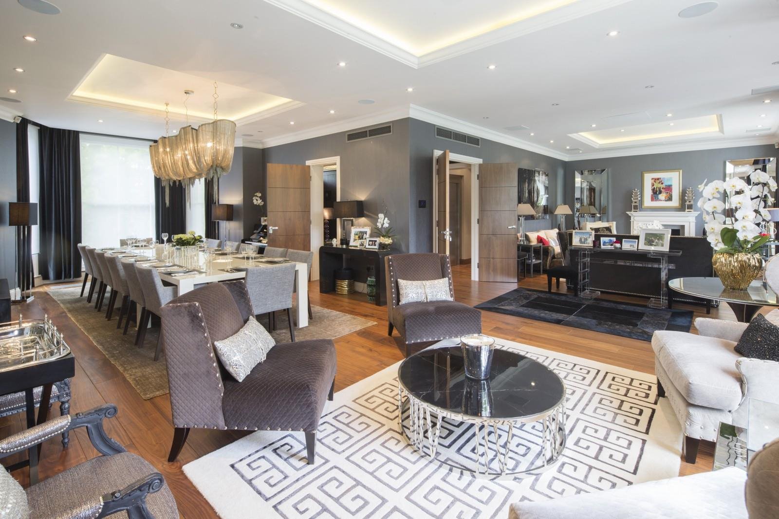 Estar comedor y salon casa rihanna en Londres
