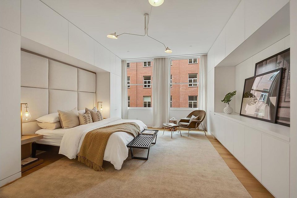 Dormitorio de un apartamento en nueva york visto en la serie Succession