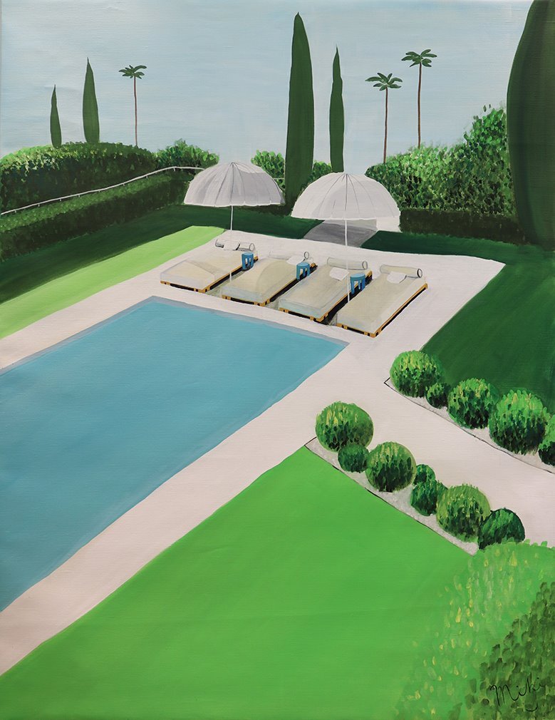 Cuadro de una piscina obra de la japonesa Miki Matsuyama