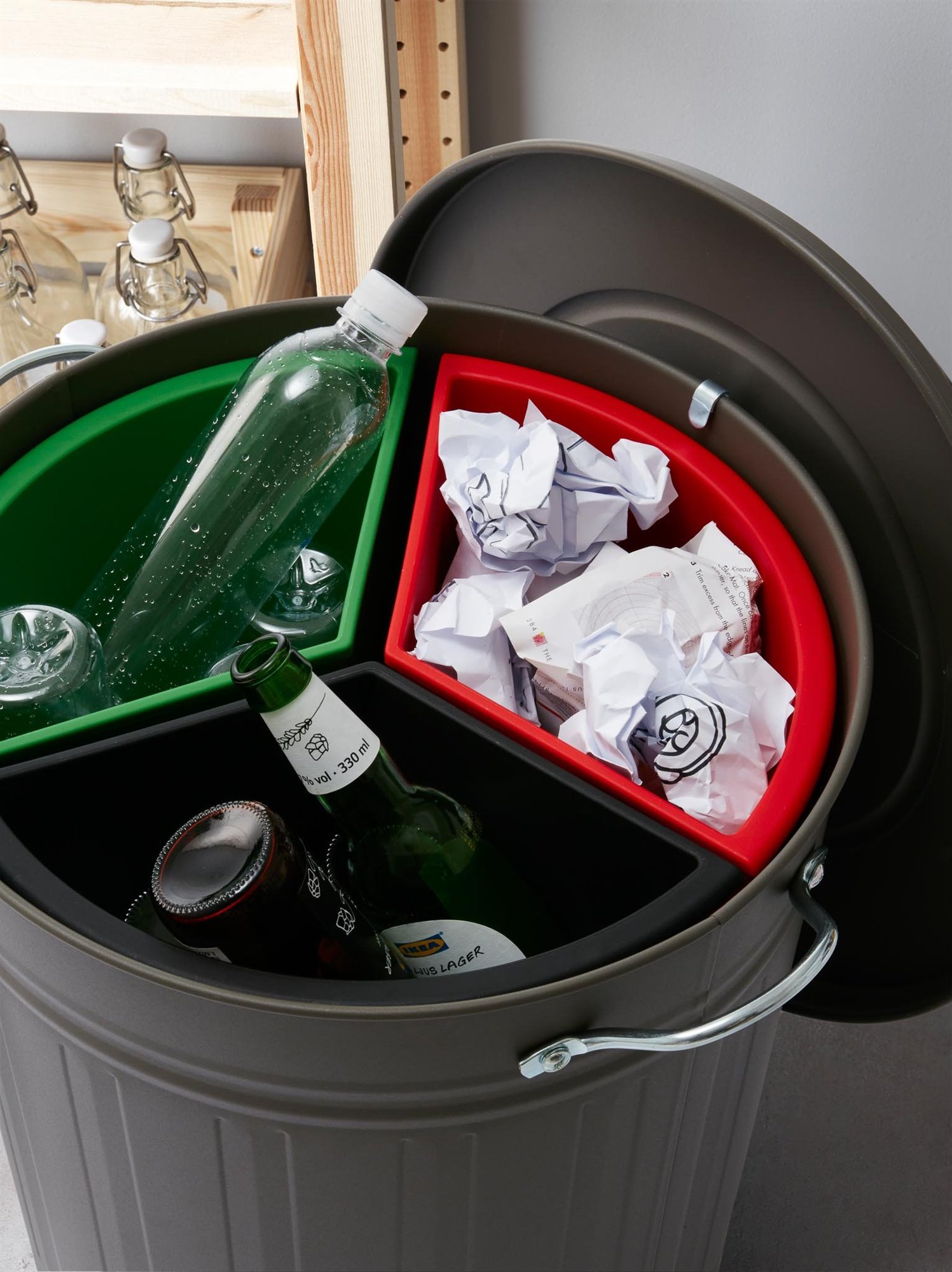 IKEA Hogar sostenible cubo reciclaje. Trucos para reciclar correctamente 