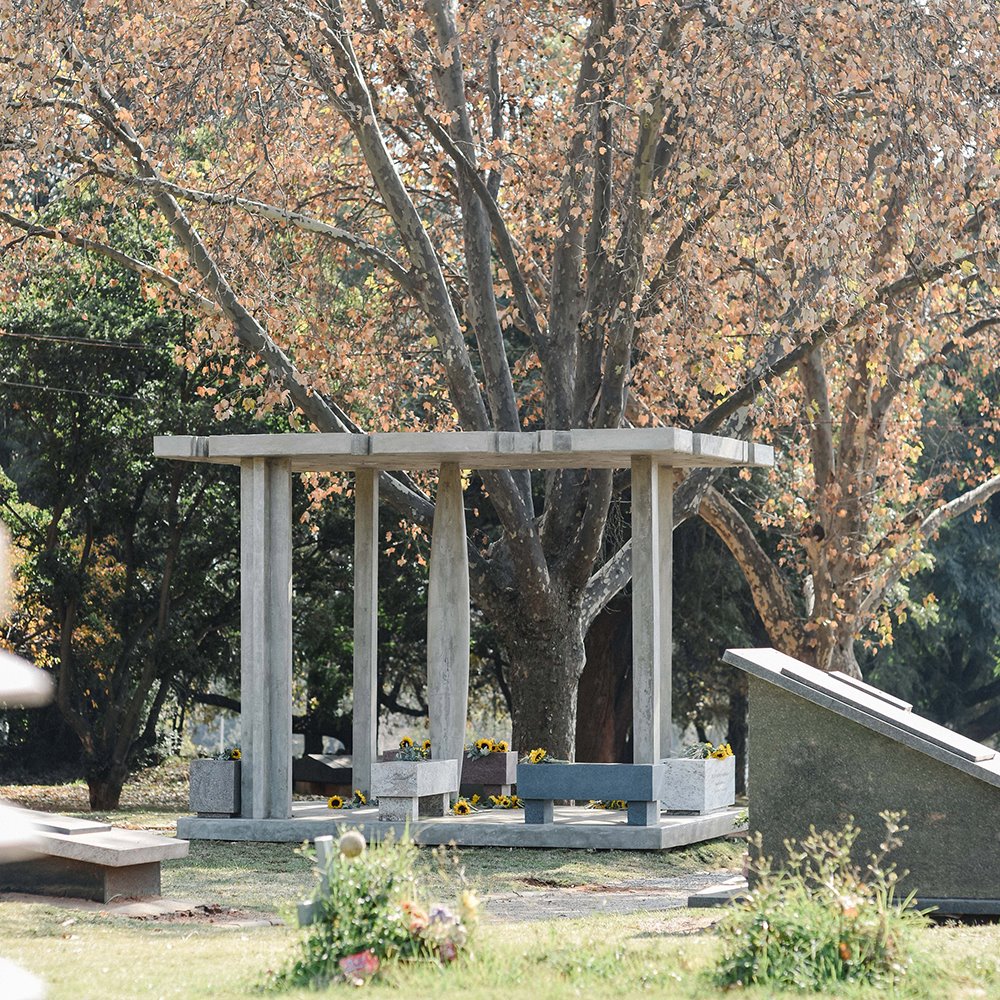 Monumento al trompetista y activista anti-apartheid Hugh Masekela, en Johannesburgo, Sudáfrica.