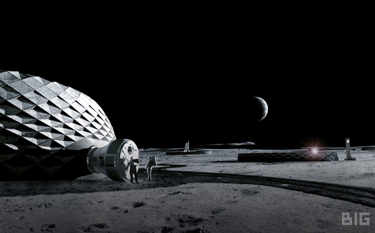 El Proyecto Olympus se basa en robustas estructuras que podrán imprimirse en la propia Luna con materiales locales.
