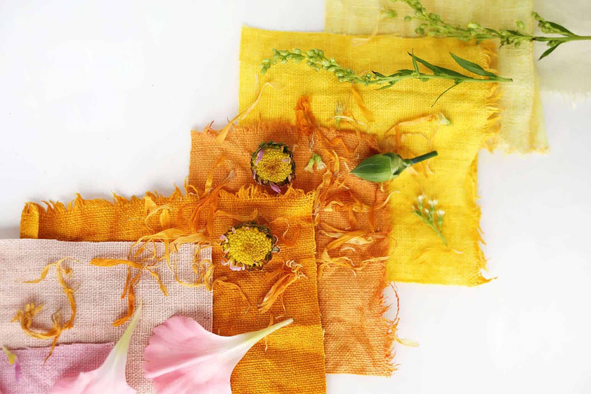 Telas teñidas con tintes naturales manualidades