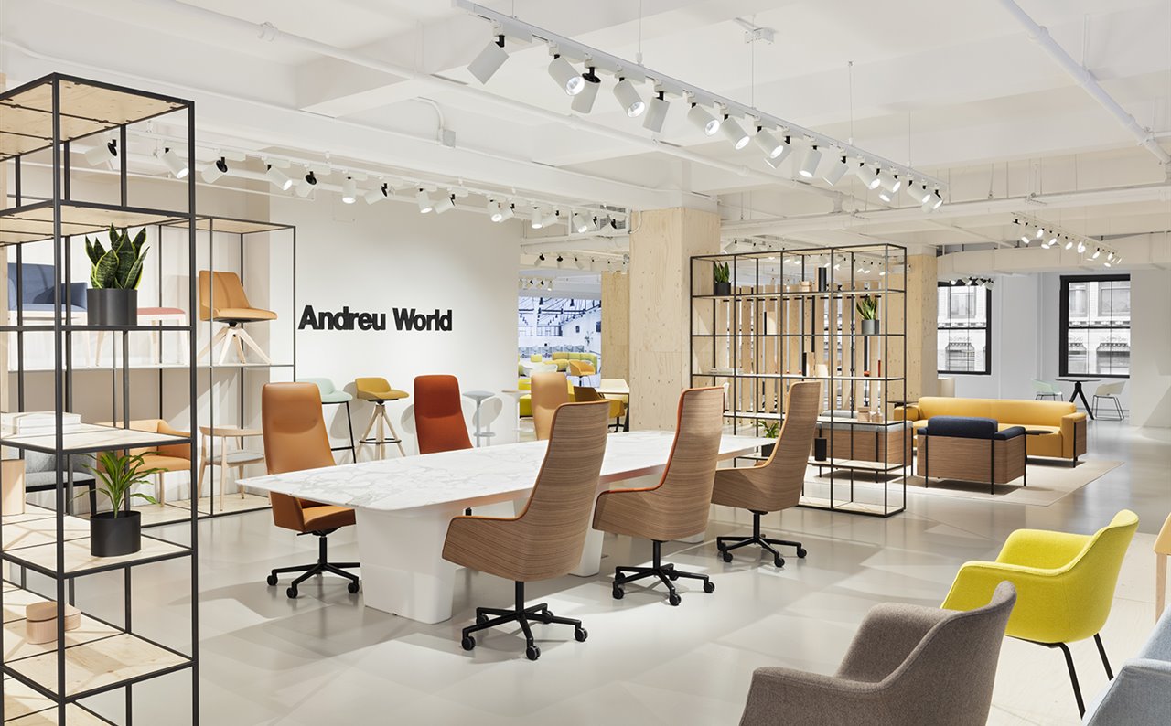 El nuevo espacio de Andreu World en Nueva York abarca más de 500 metros cuadrados de superficie