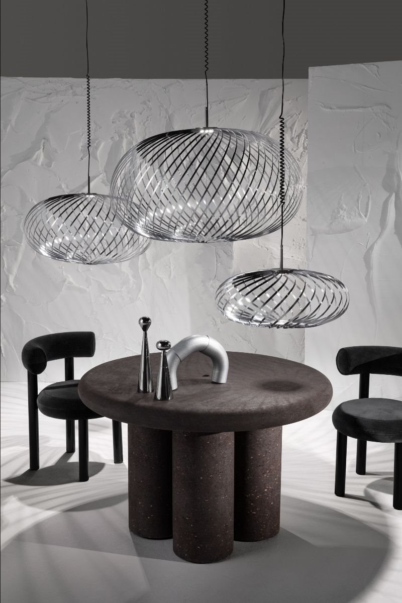 Cork Tom Dixon mesa y sillas de corcho