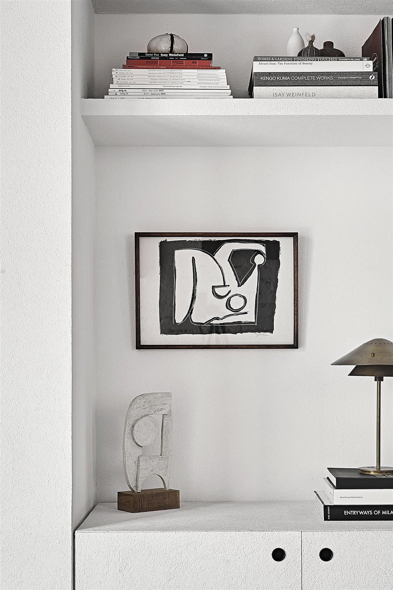 Mueble tipo estanteria de color blanco copia