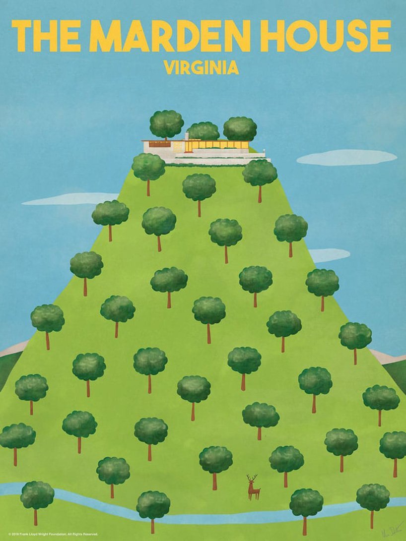 frank-lloyd-wright-exposición-posters-003. The marden house © max dalton