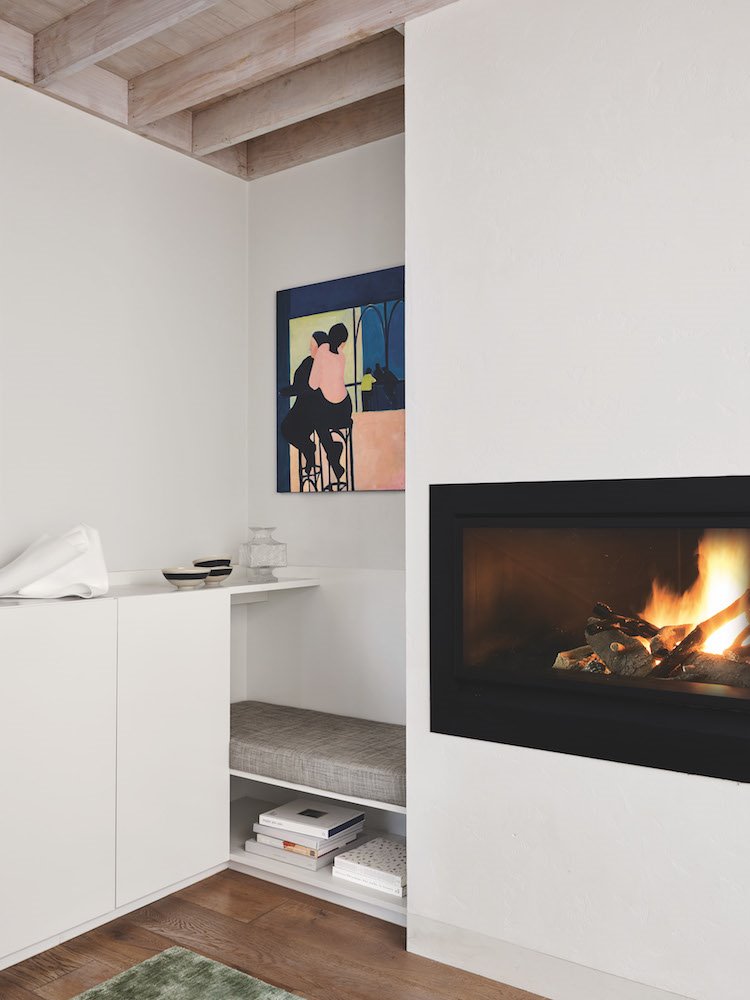 Chimenea en la pared