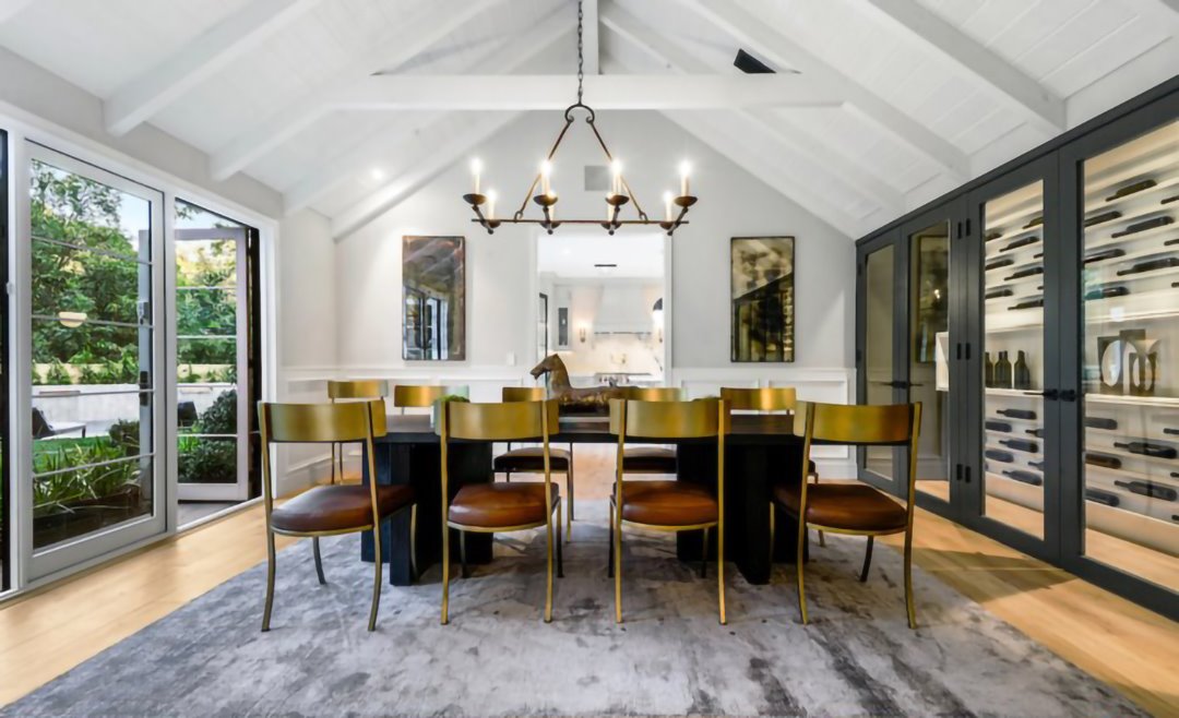 Comedo con sillas doradas de la casa de cameron diaz. Comedor con sillas doradas de la casa de cameron diaz