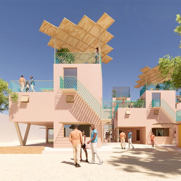 El sistema modular en el que trabajan Julien de Smedt y Othalo permitirá crear diferentes tipologías de viviendas a partir de los mismos elementos constructivos.