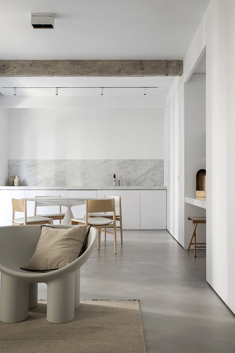 Piso Donosti Blanco Beige cocina salon