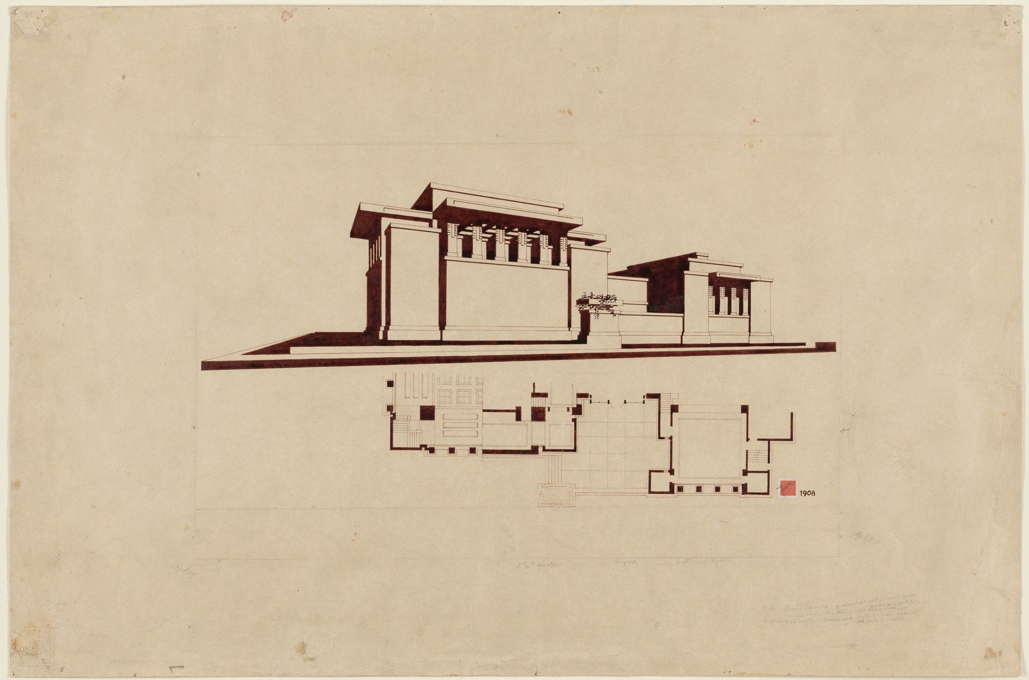 Unity-temple-Frank-Lloyd-Wright-documental Brad Pitt boceto
