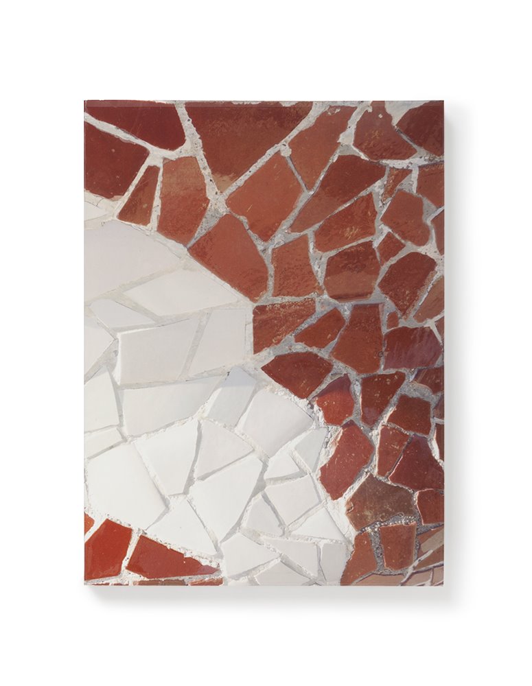 La portada del libro de estudios reproduce el típico "trencadís" cerámico que Gaudí aplicó en muchas de sus obras.