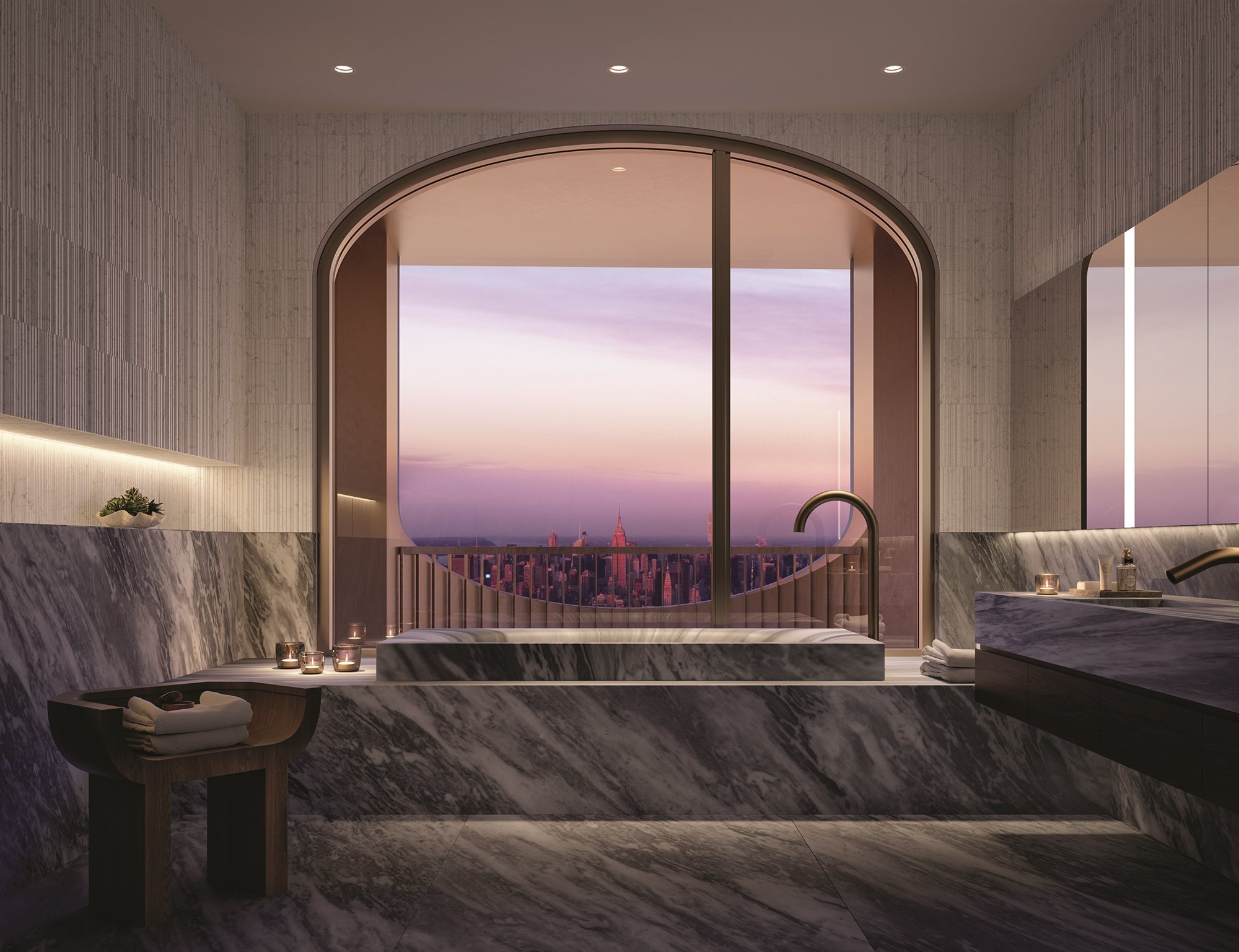 Baño de la casa diseñada por David Adjaye para Aston Martin