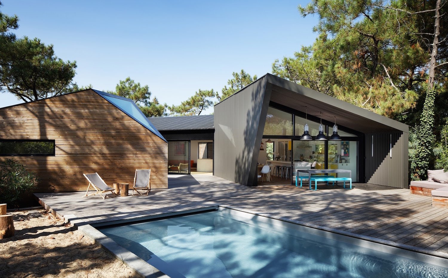 Casa de vacaciones con piscina en mitad del bosque