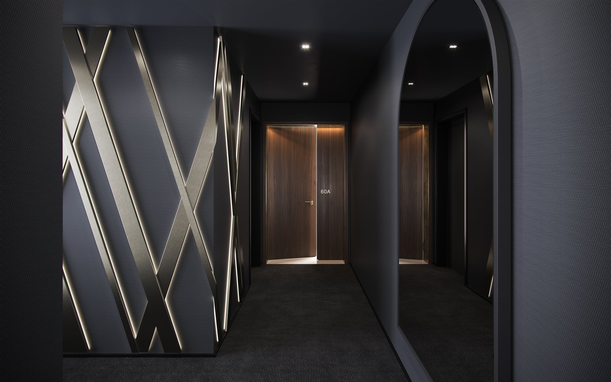 Interior de la casa diseñada por David Adjaye para Aston Martin