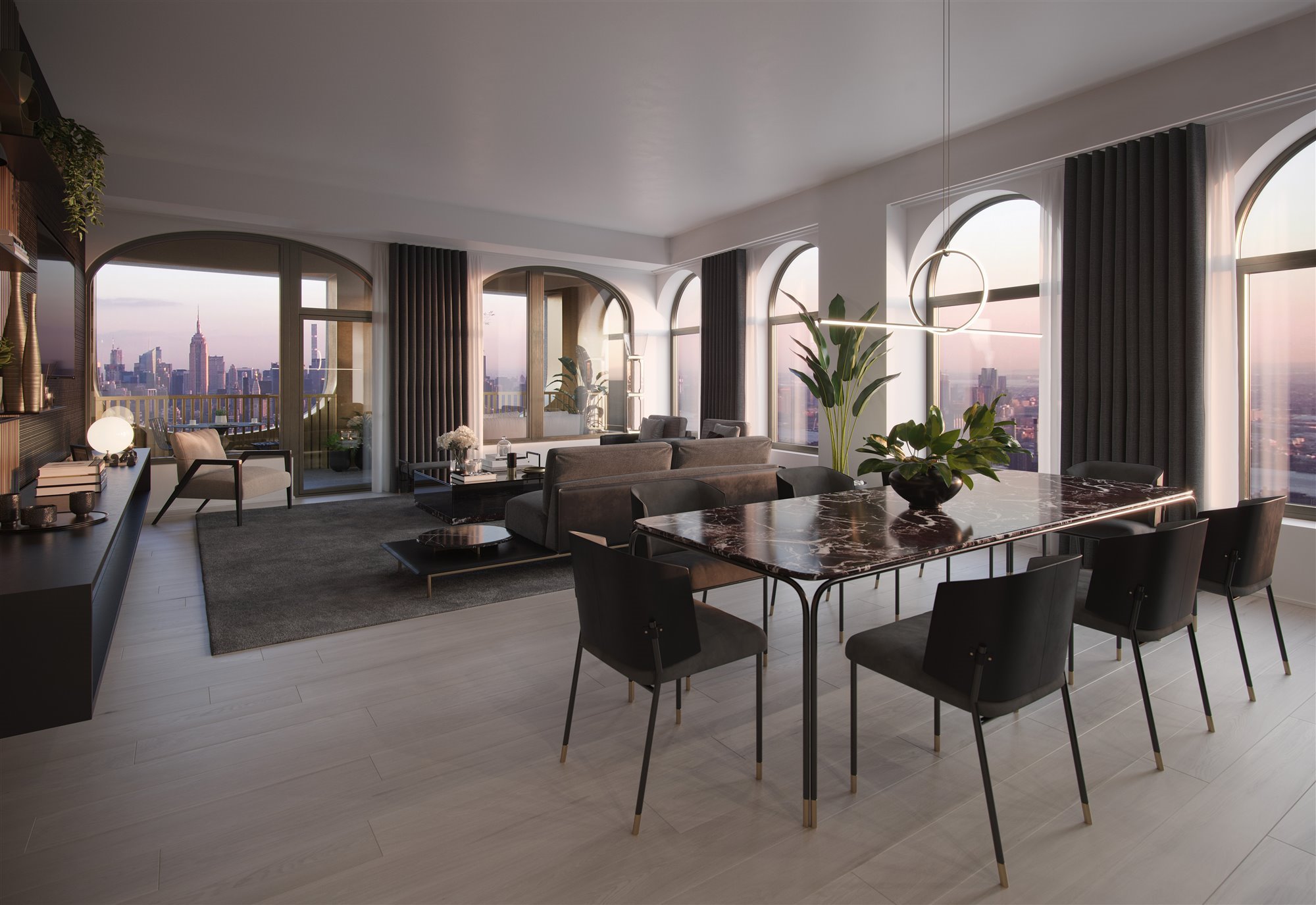 Salon de la casa diseñada por David Adjaye para Aston Martin