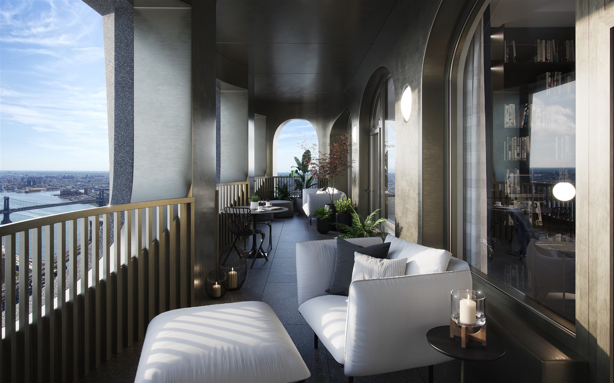 Terrazas de la casa diseñada por DAvid Adjaye para Aston Martin