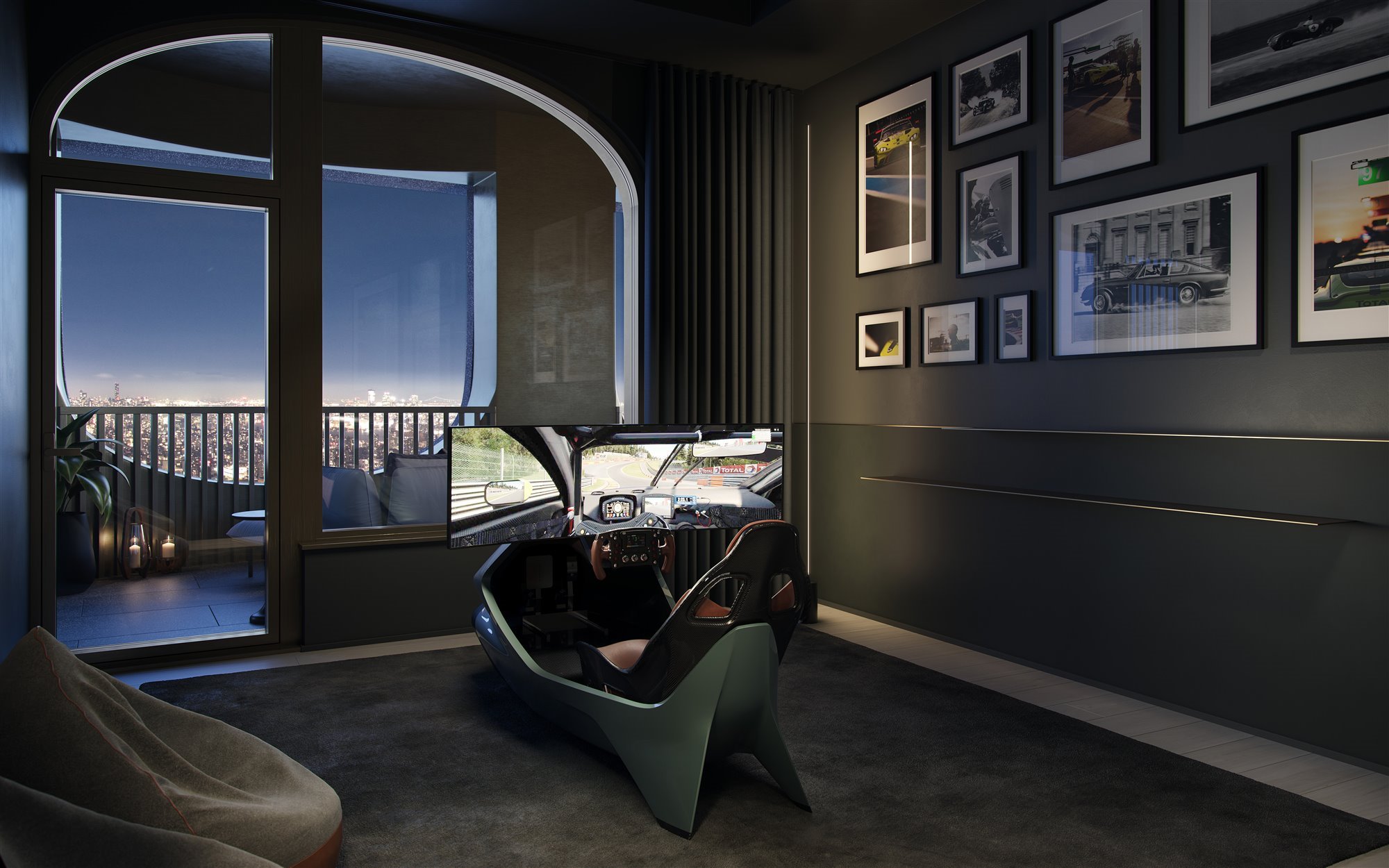 Zona de juegos de la casa diseñada por David Adjaye para Aston Martin