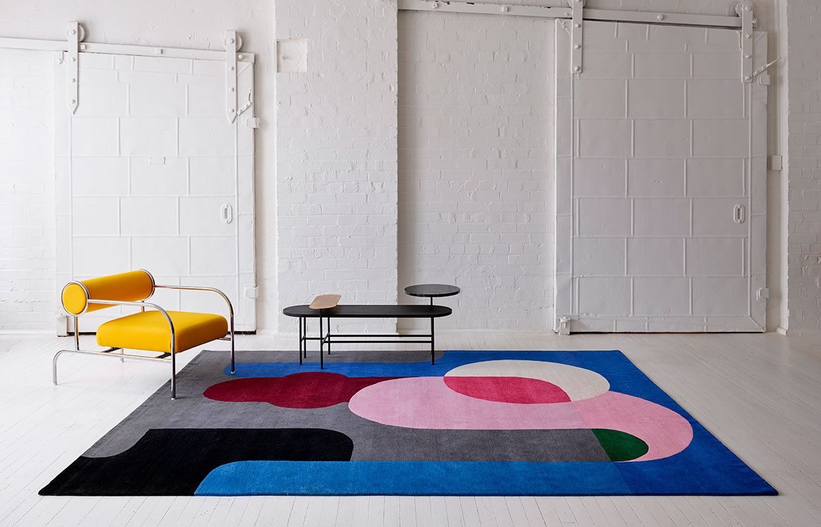 Alfombras hechas por Stephen Ormandy y Louis Olsen para la firma Dinosaur Design.