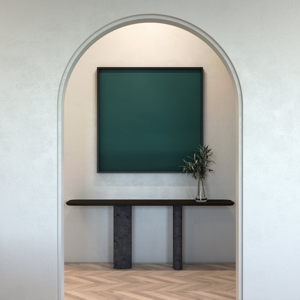 Entrada de una casa moderna mesa recibidor