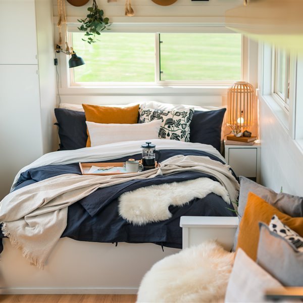 Dormitorio de la mini casa de Ikea