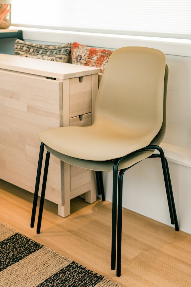 sillas apilables de la mini casa de Ikea