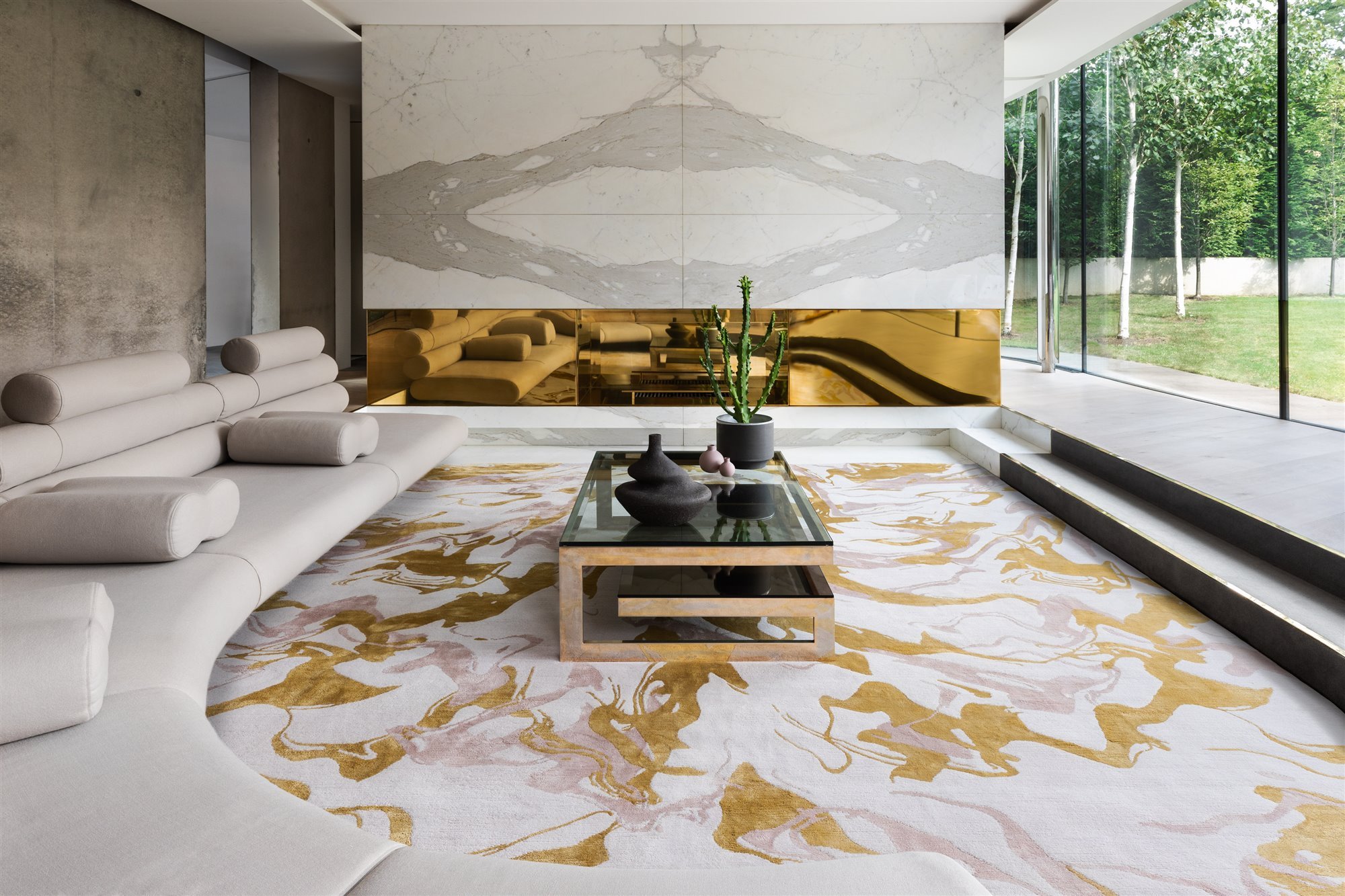 The Rug Company Contours of Reflection-alfombra ECHO GOLD