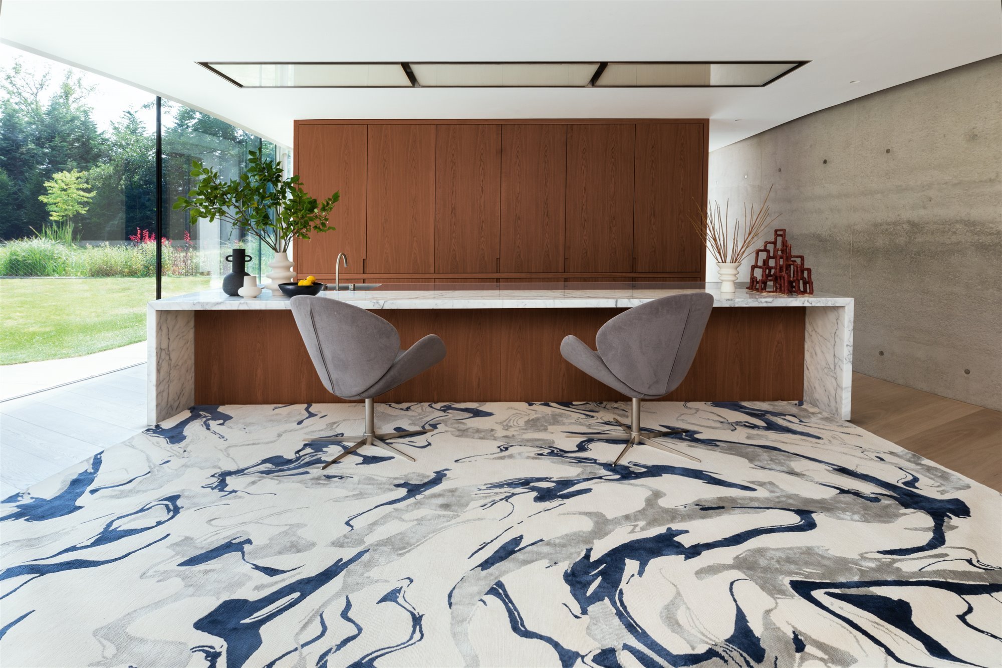 The Rug Company Contours of Reflection-alfombra ECHO SILVER