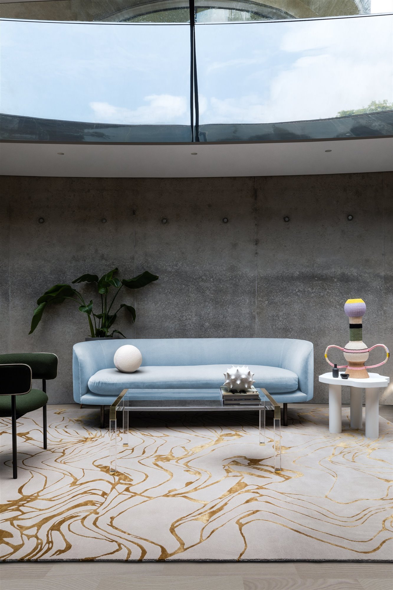 The Rug Company Contours of Reflection-alfombra FLOW BRONZE