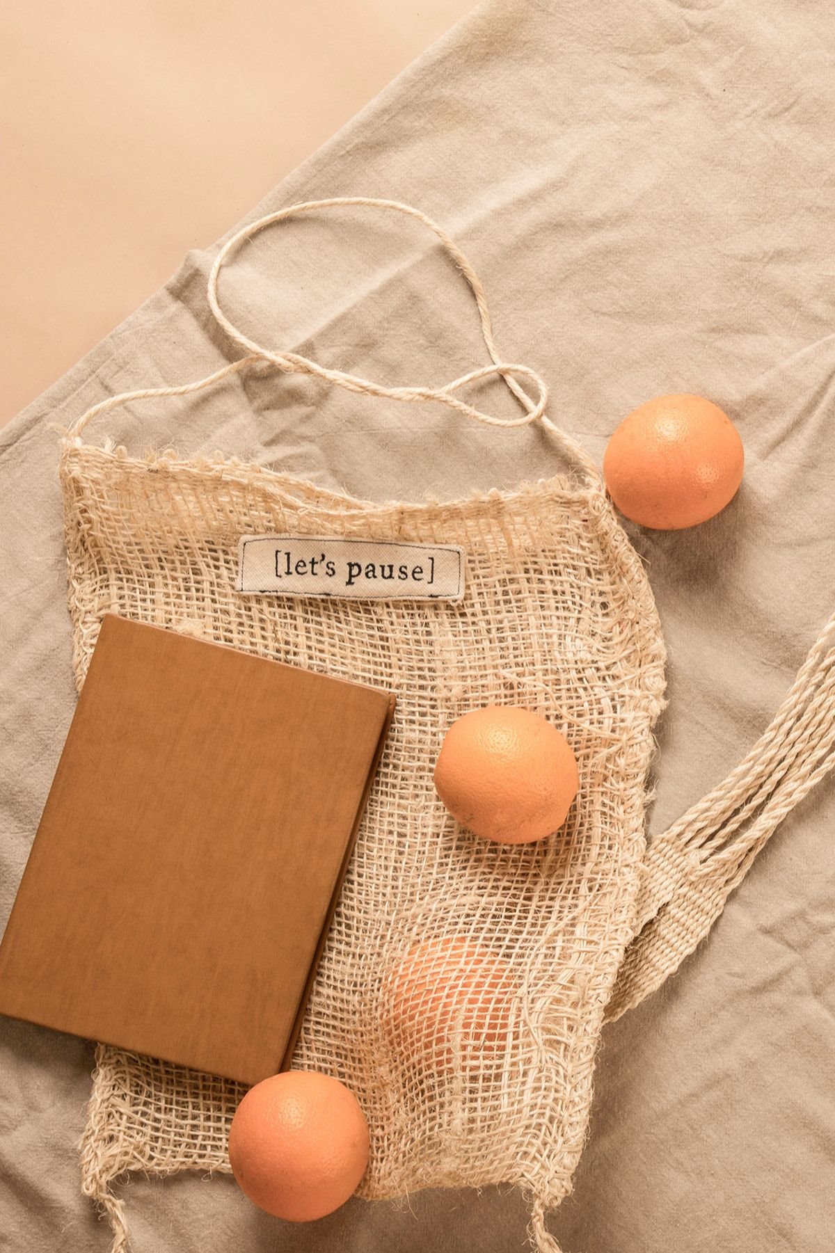 Deco Natural Navidad-bolsa libreta mandarinas