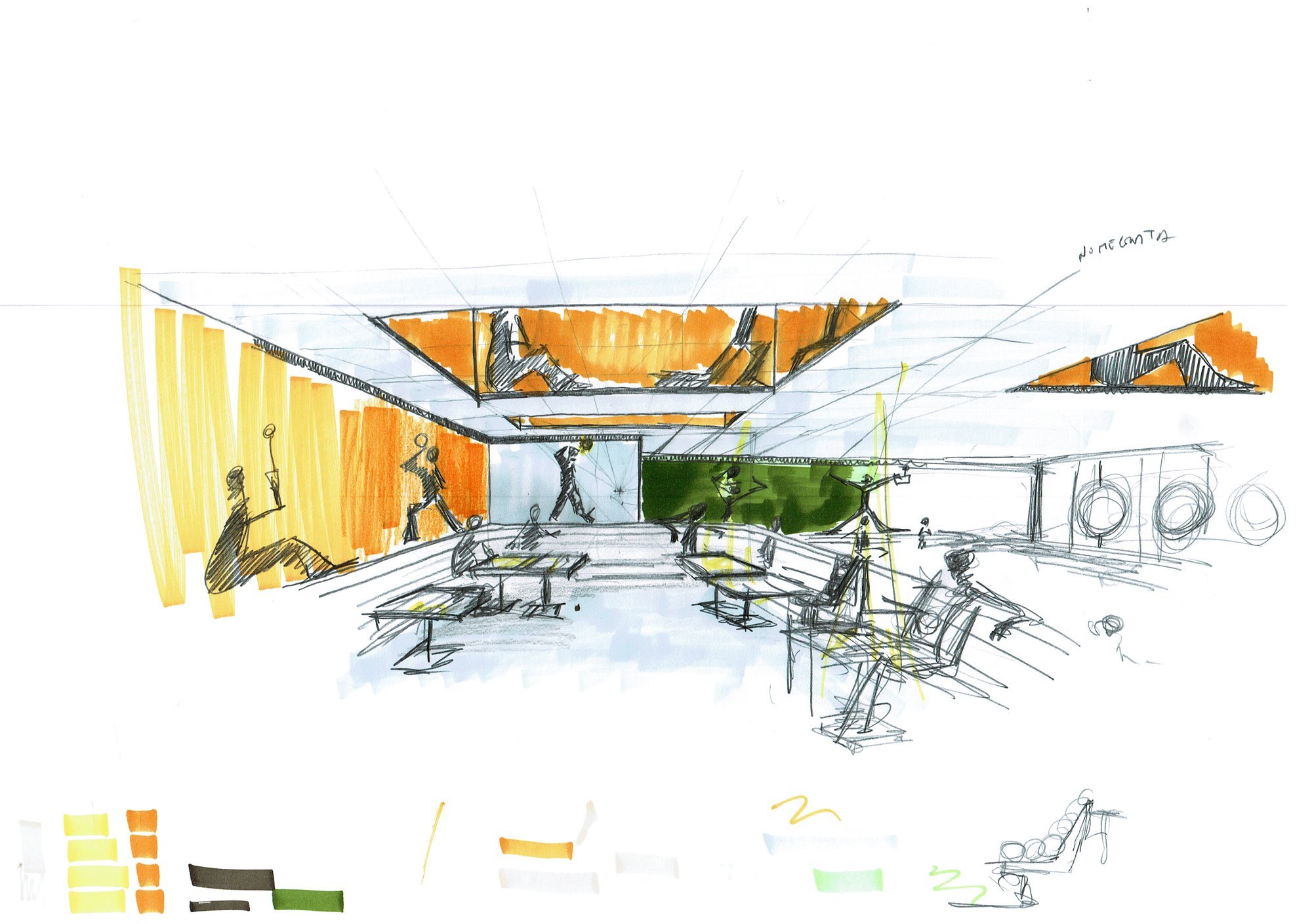 Restaurante Croma by Flash-llamazares Pomes Arquitectura-croquis