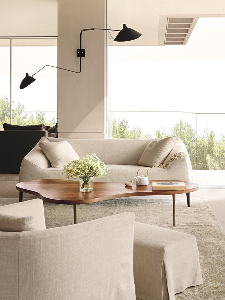 casa mj studio daminato salón sofá lámpara