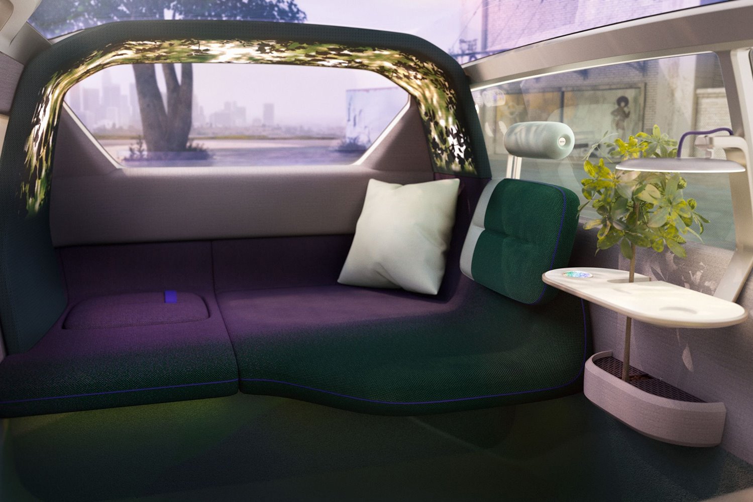 coche conceptual mini vision urbanaut habitáculo posterior