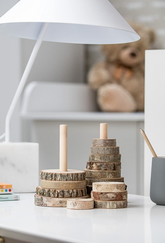 juguetes eco anillo de apilar madera