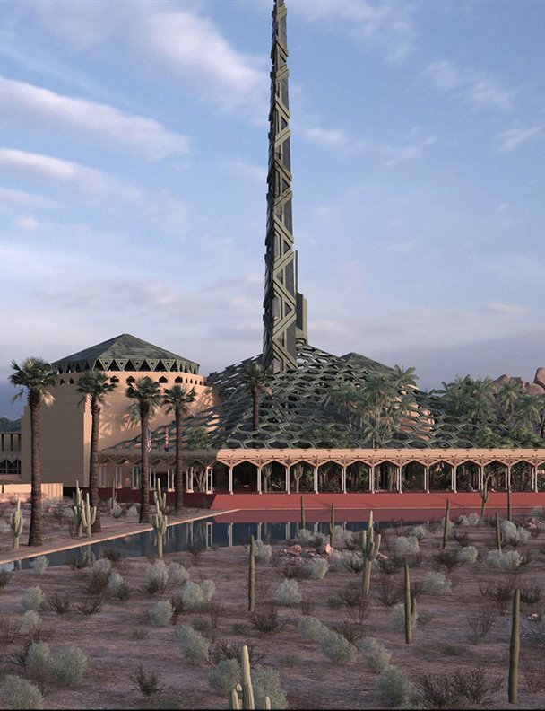 Así hubiera sido el oasis de Frank Lloyd Wright en Arizona de haberse construido