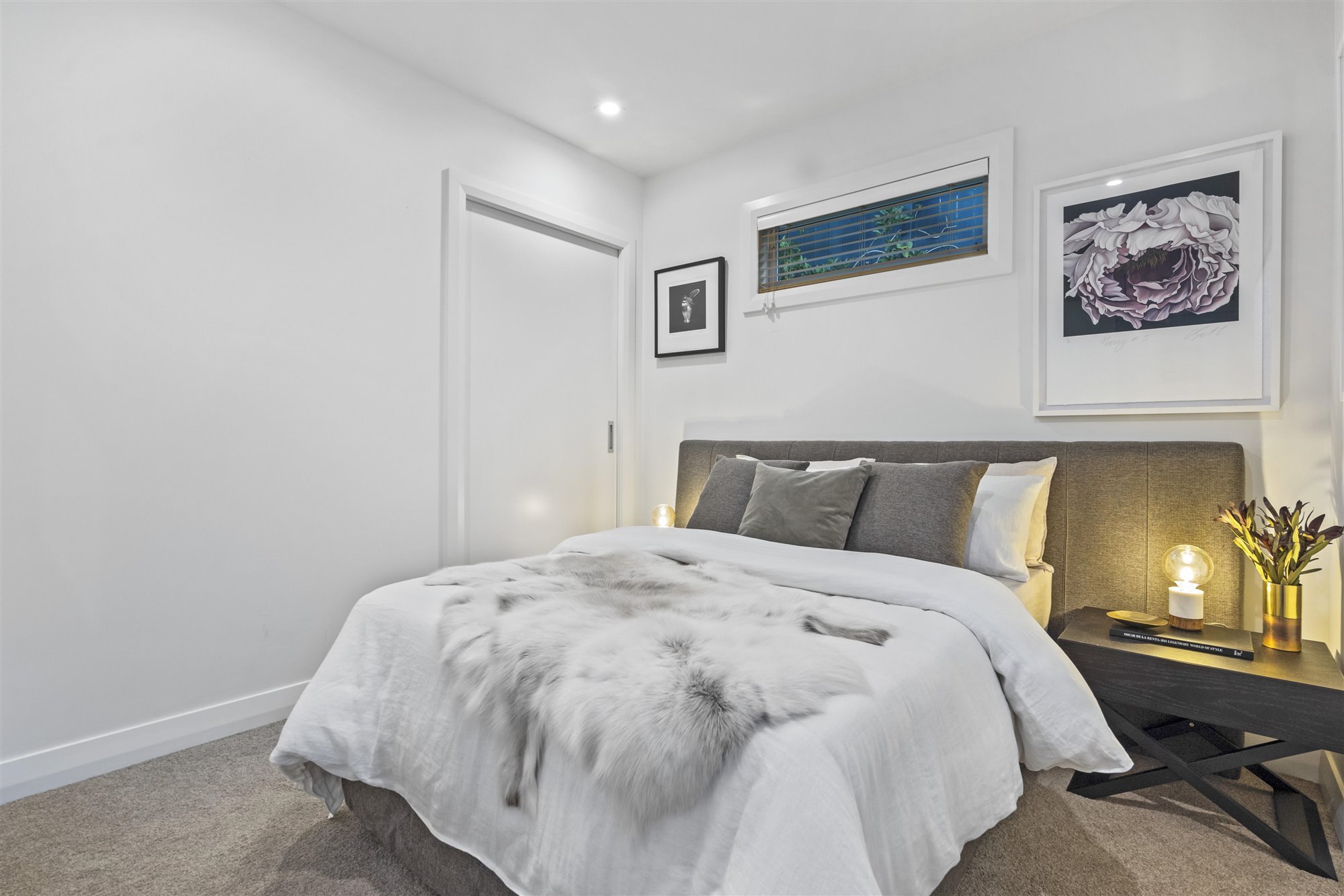 Dormitorio principal de la casa de Scarlett Johansson en Nueva York