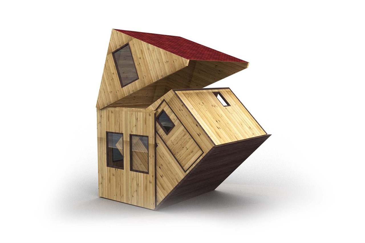 Las construcciones están realizadas con madera contralaminada CLT, un material con una huella de carbono neutral.