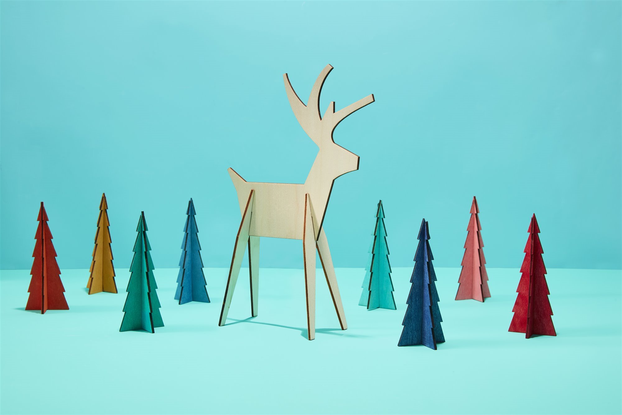 Decoración de Navidad hecha con cartón
