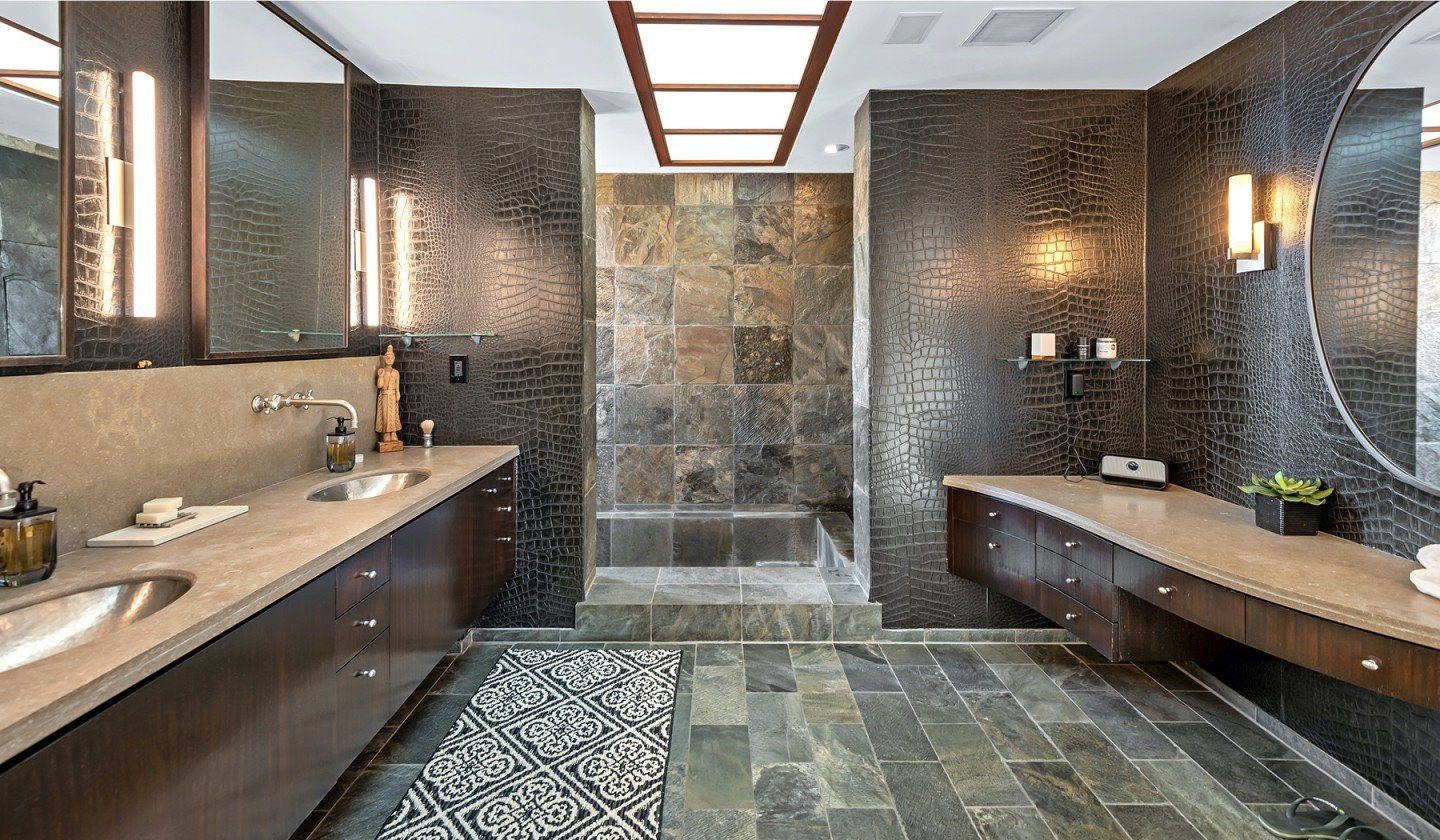 Baño de la casa de zac efron en los feliz