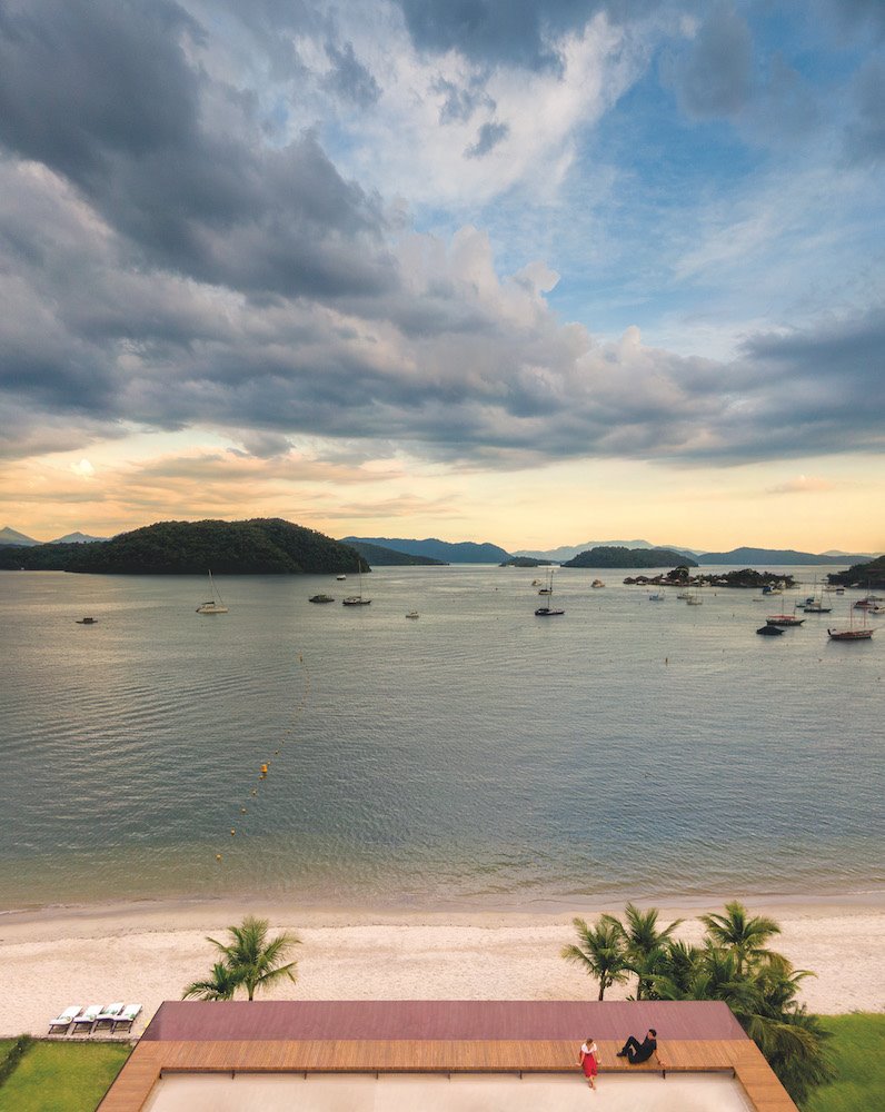 Terraza de una casa en Brasil con vistas al mar