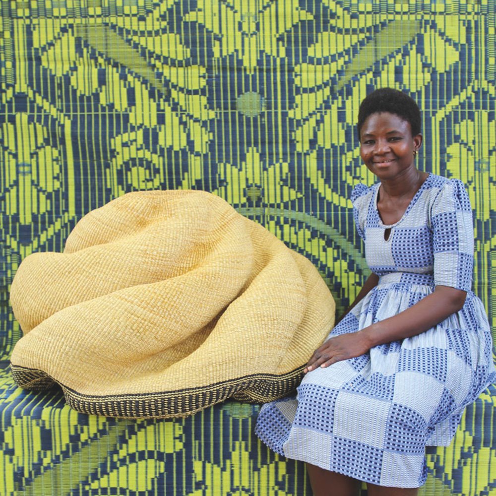 Matilda, una de las creadoras de la colección Bolgatanga (Ghana).