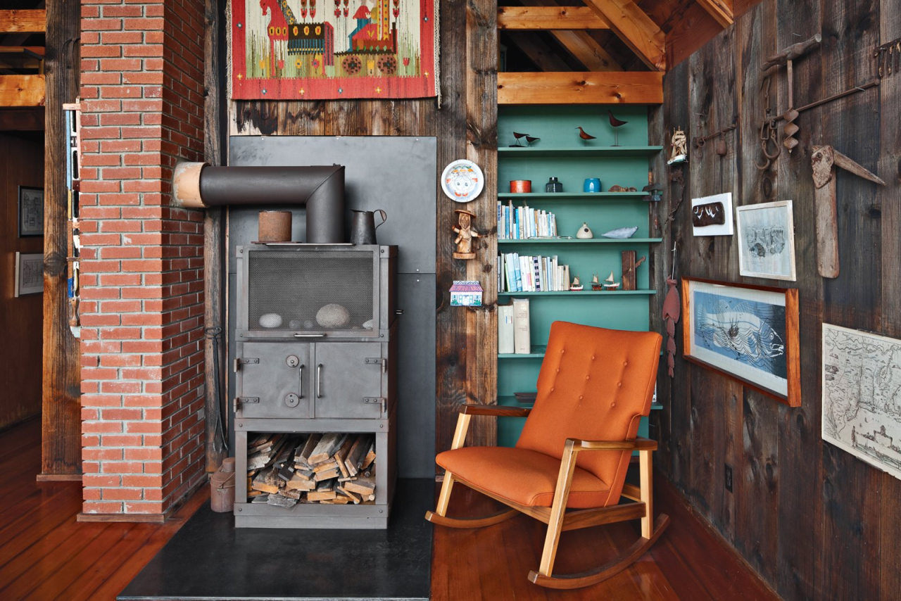 casa risom chimenea
