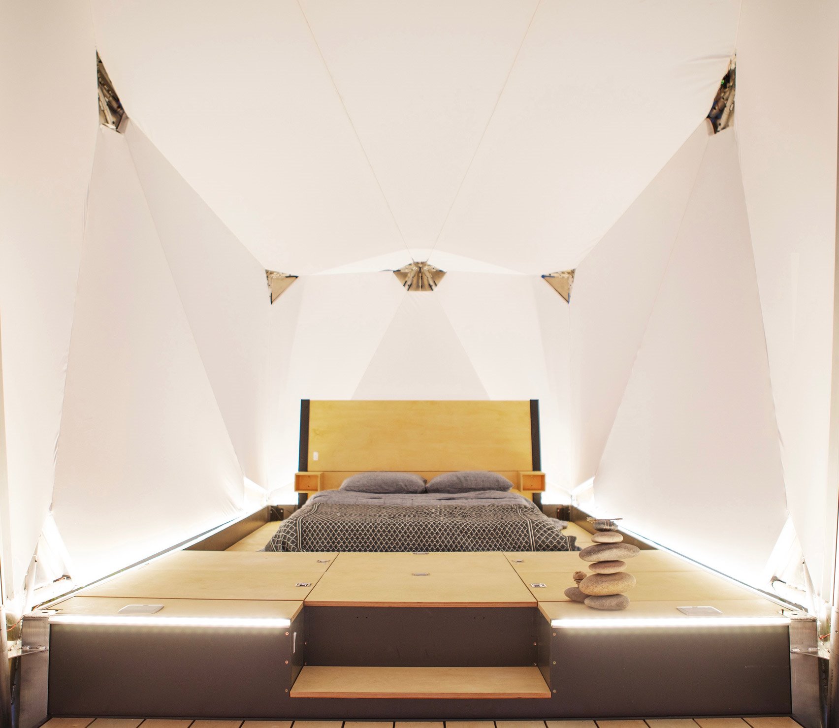refugio transportable cama