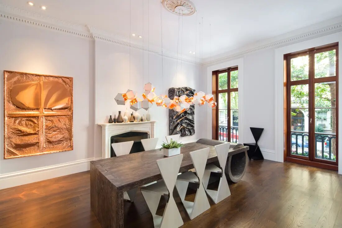 Comedor de la casa de la actriz de sexo en Nueva York Sarah Jessica Parker Carrie
