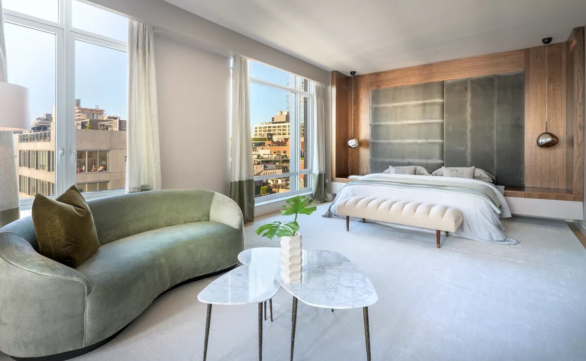 Dormitorio del apartamento de Tom Brady y Gisele Bündchen en Nueva York