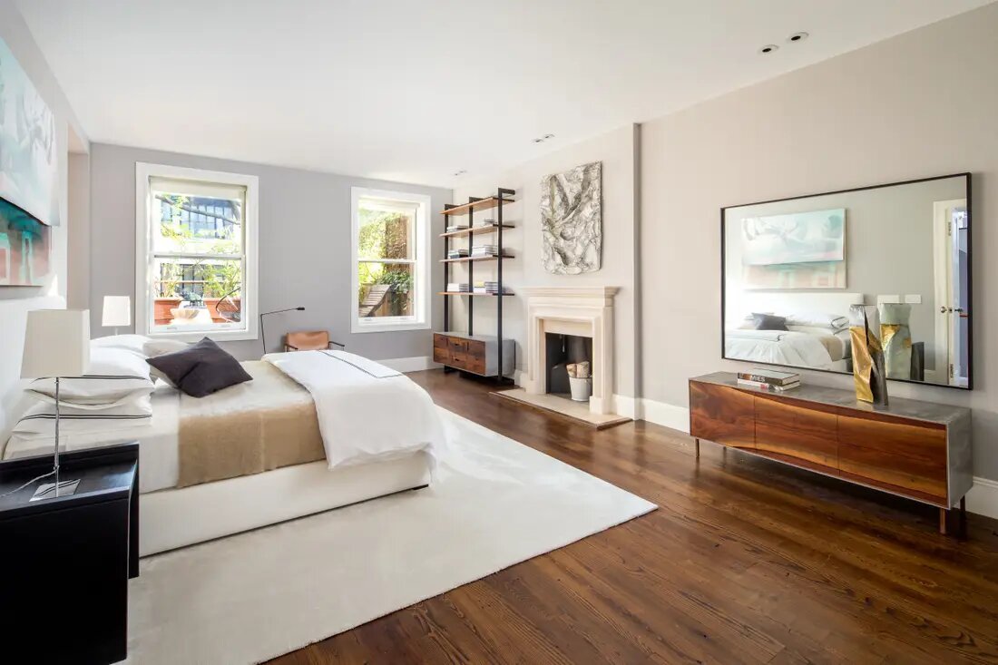Dormitorio principal de la casa de la actriz de sexo en Nueva York Sarah Jessica Parker Carrie